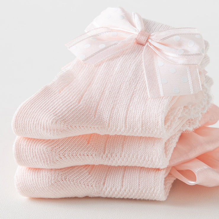 Sweet Ornament Decorative Mid Calf Baby Socks