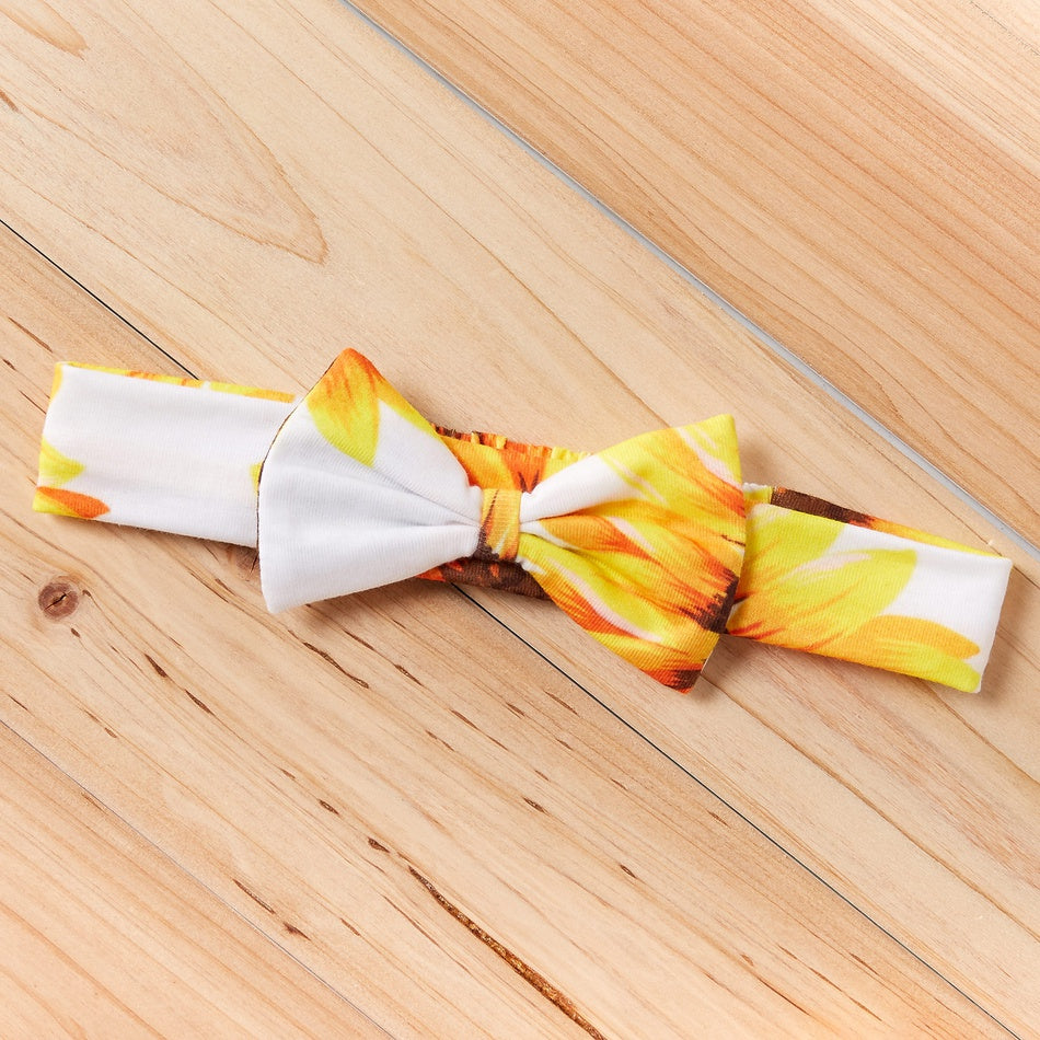 Mono de bebé con estampado de girasoles, 2 piezas