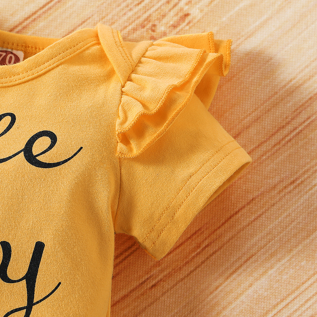 3PCS Little Miss Sassy Pants Sunflower Printed Baby Set