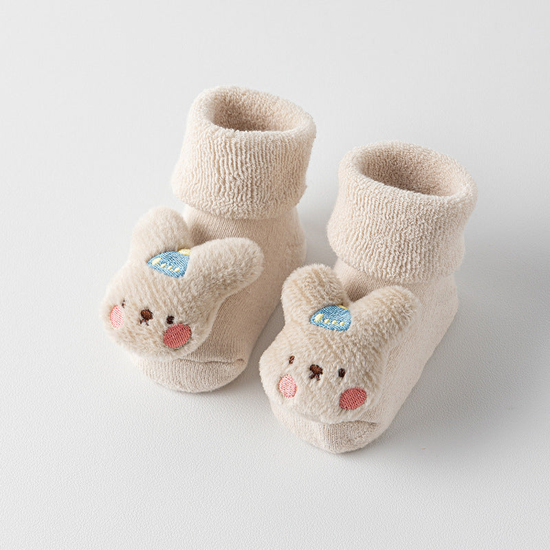 Thick Warm Plush 3D Animal Decor Baby Socks