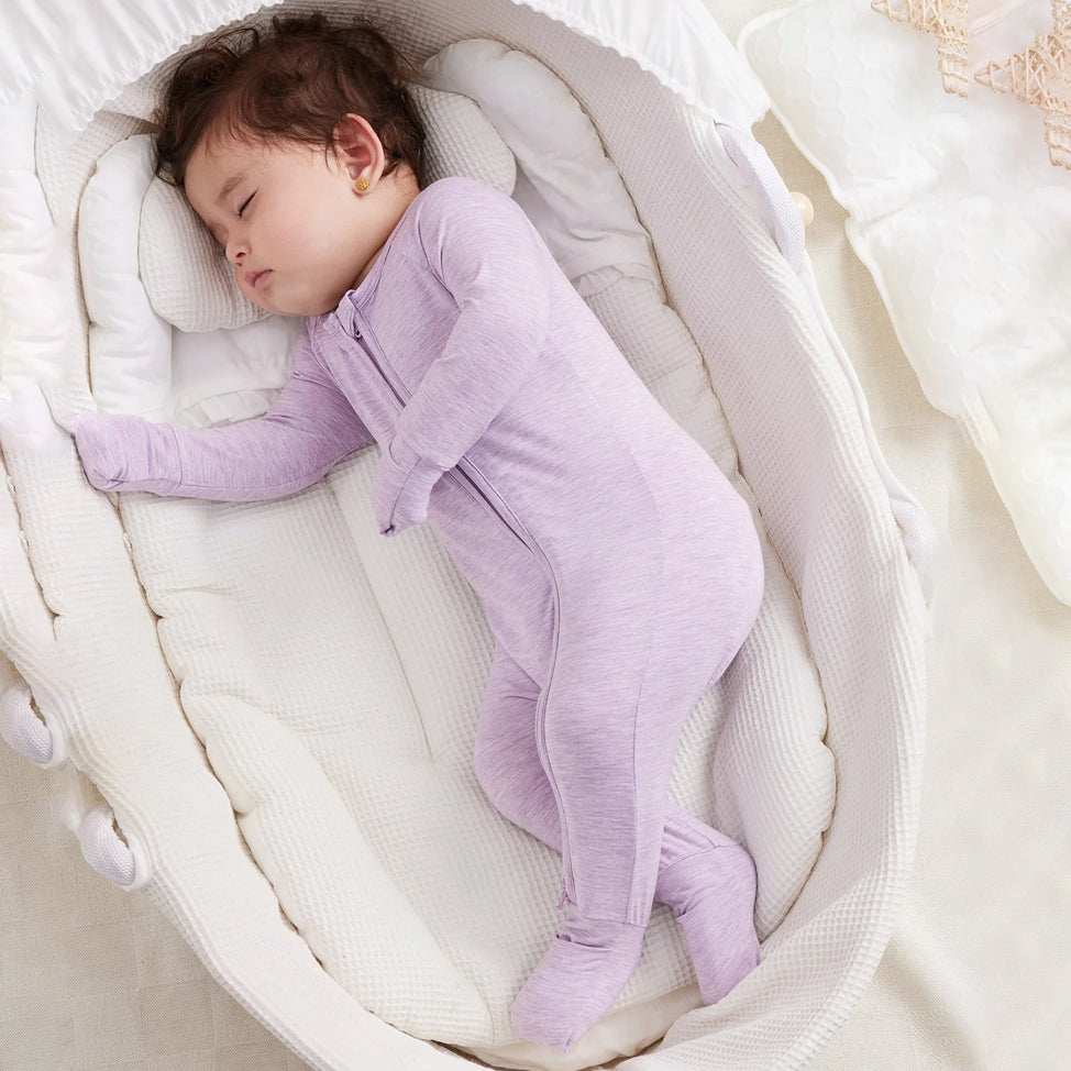Sweet Solid Color Zipper Bamboo Viscose Baby Jumpsuit
