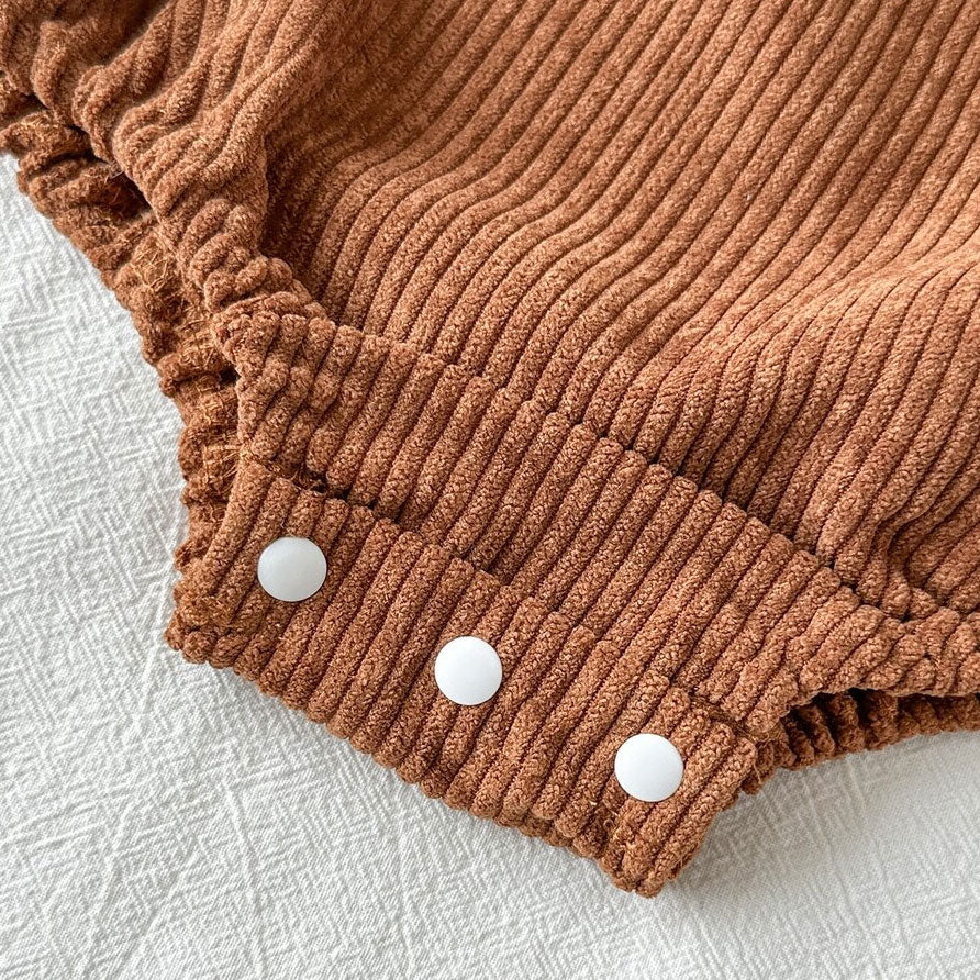 Lovely Bear Appliqué Long Sleeve Baby Romper