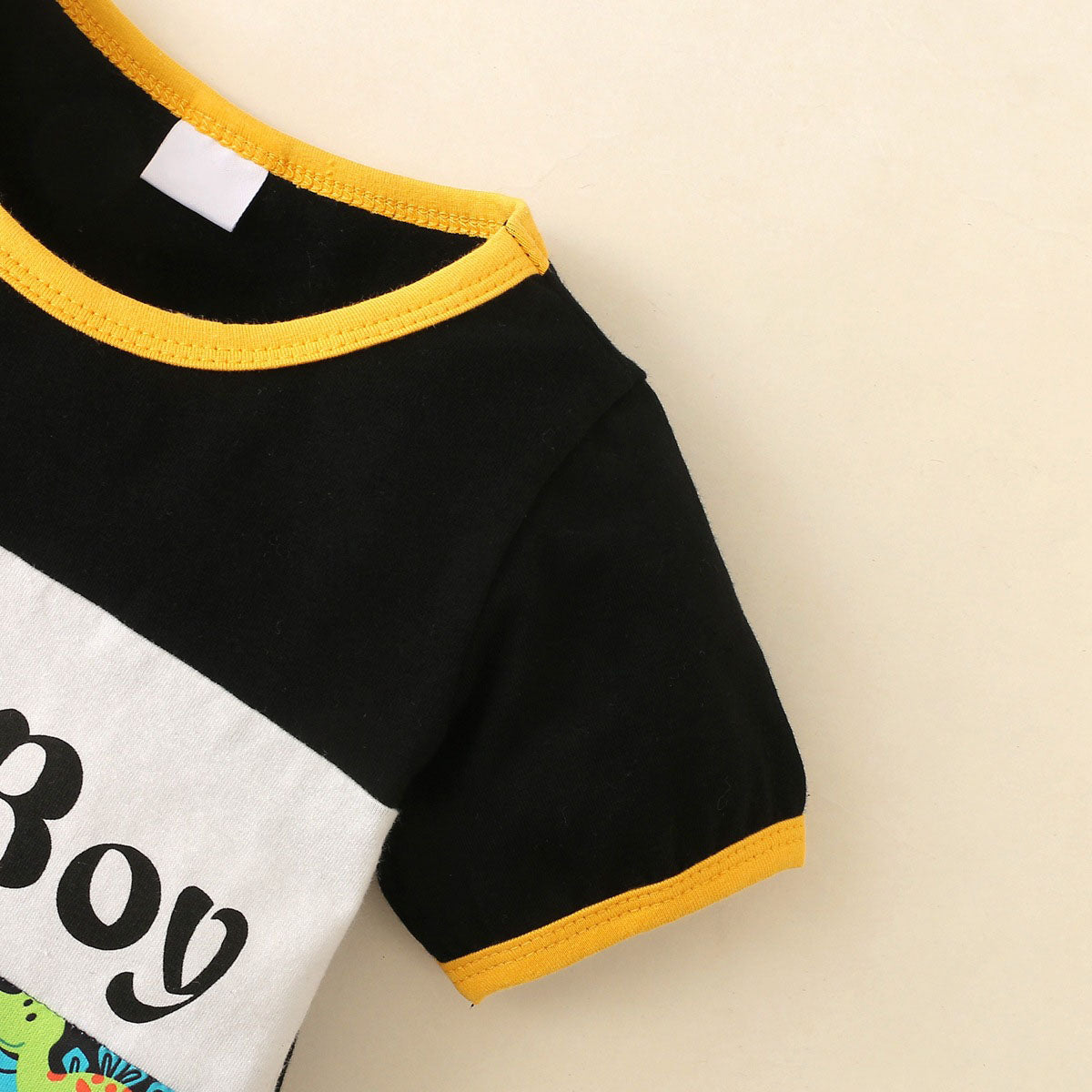 2PCS Mama's Boy Letter Dinosaur Printed Baby Set