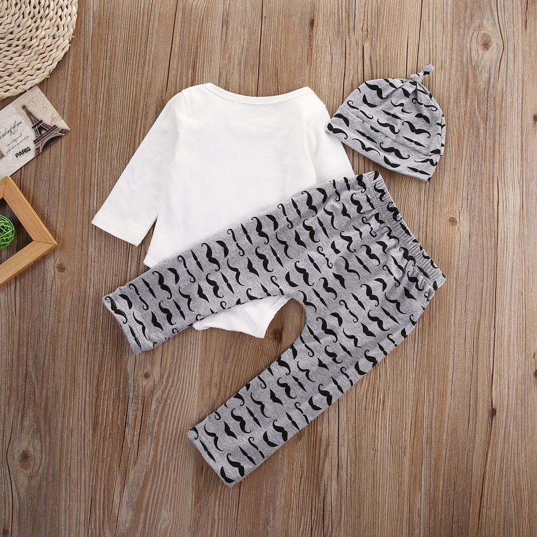 Ensemble barboteuse et pantalon pour nouvel homme de maman 3 pièces