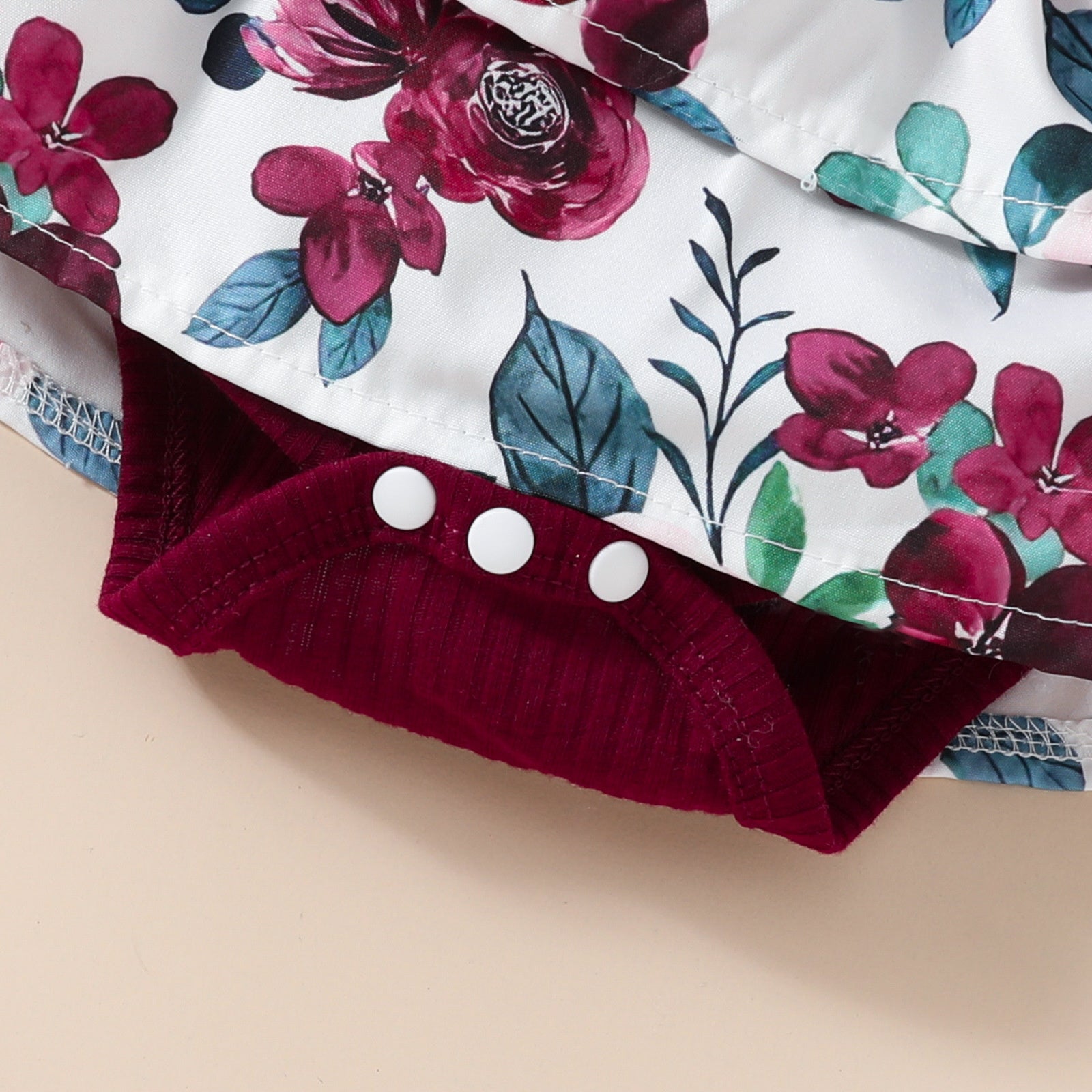 2PCS Daddy's Girl Letter Floral Print Short Sleeve Baby Romper