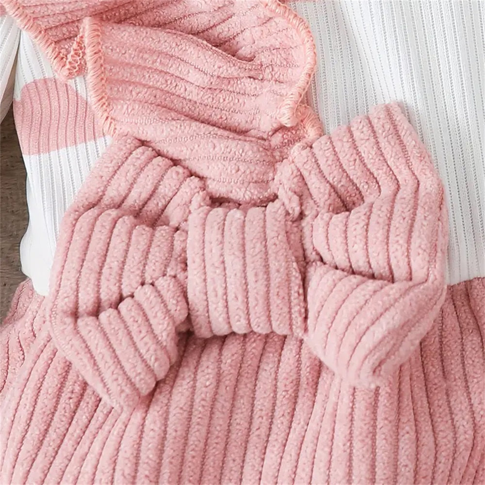 2PCS Cute Cartoon Swan Print Long Sleeve Baby Jumpsuit