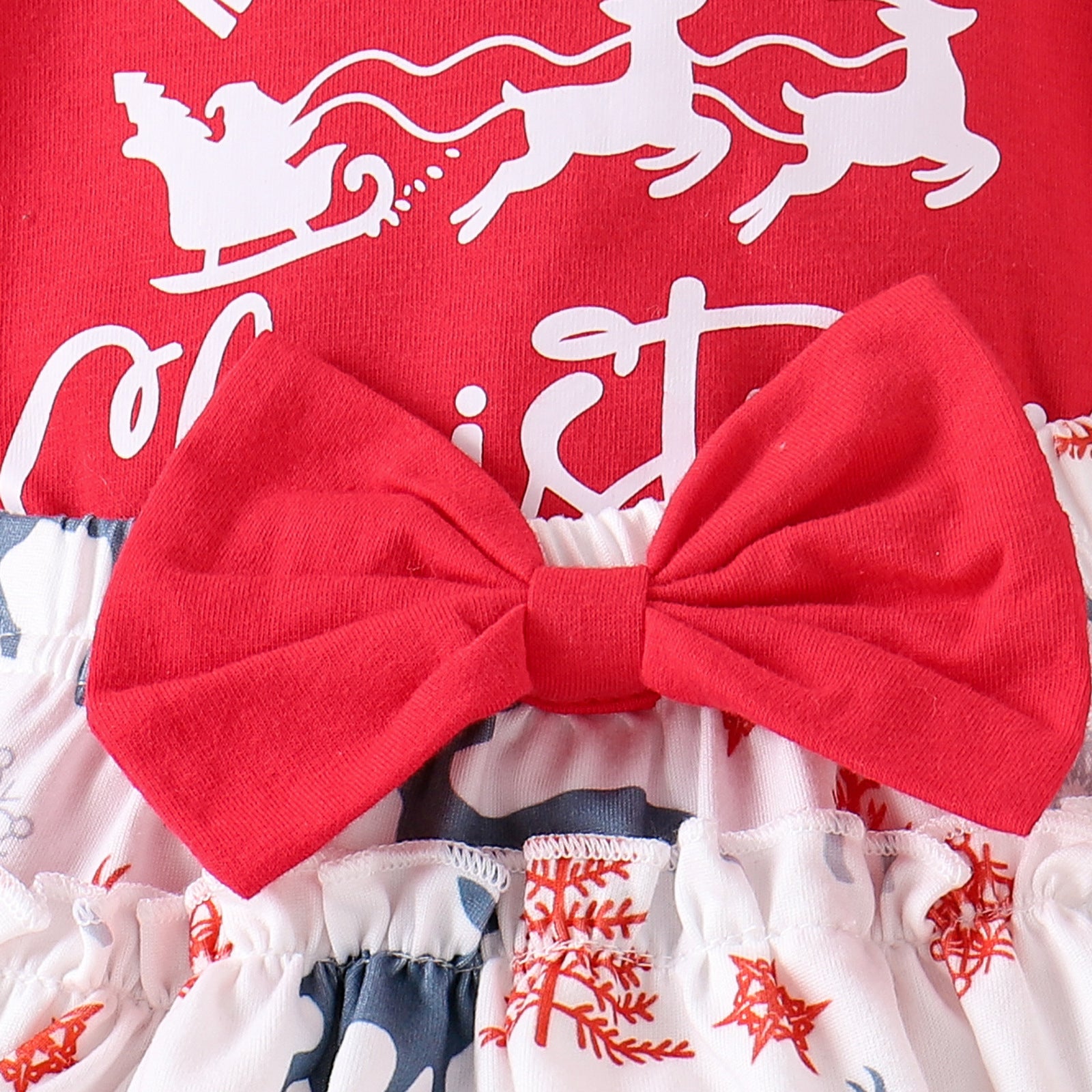 3PCS My First Christmas Letter Deer Printed Baby Set