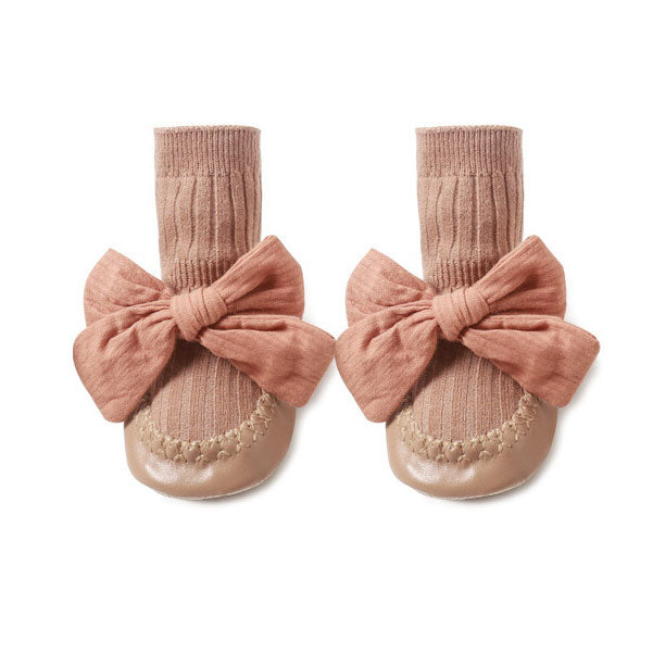 Lovely Bow Soft Socks Integrated Baby Shoes