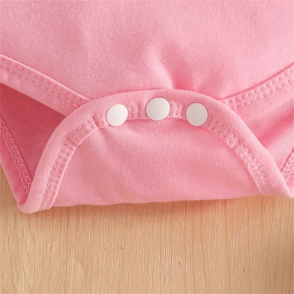 3PCS Floral Print Bow Decorate Long Sleeve Baby Overalls Set