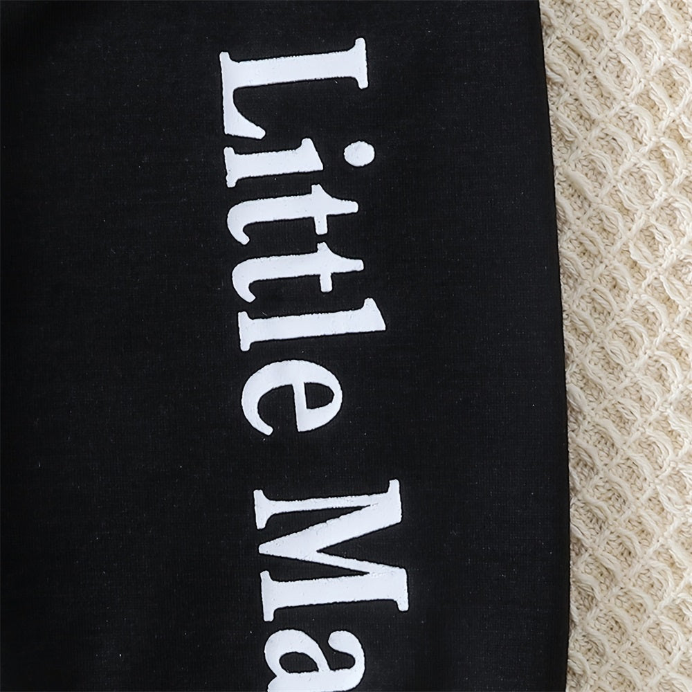 2PCS Daddy and Me Best Buddies for Life Letter Print Baby Set