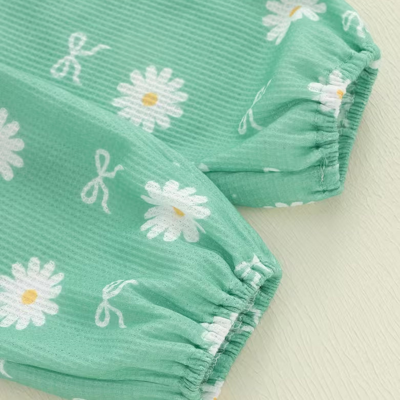 3PCS Cute Daisy Print Long Sleeve Baby Set