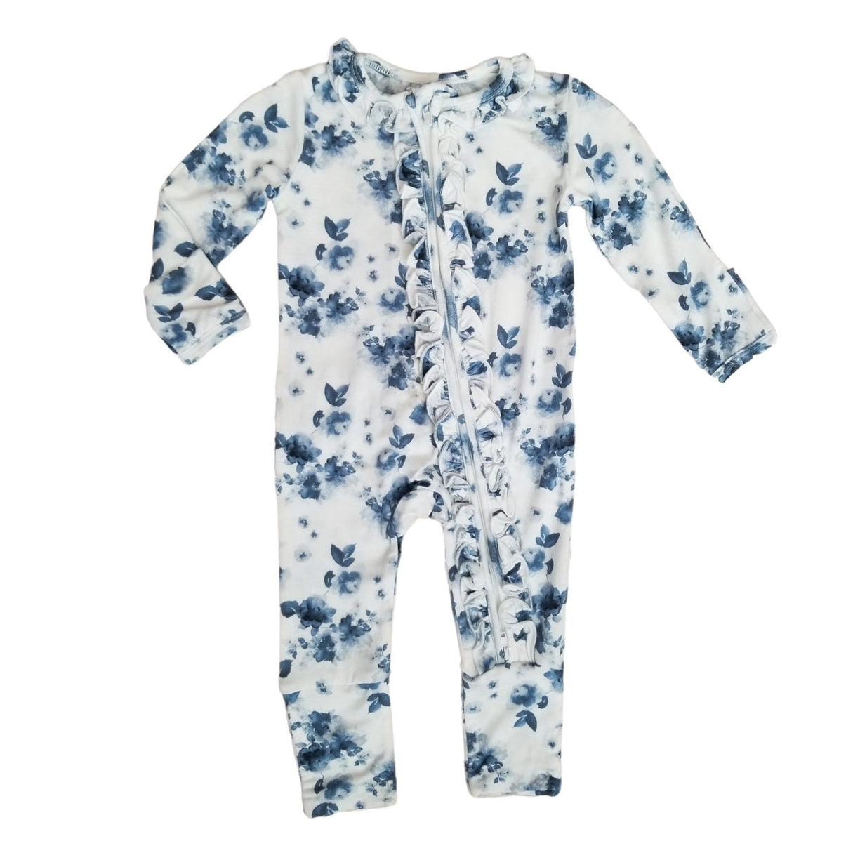 Mono de bebé de manga larga con estampado floral elegante