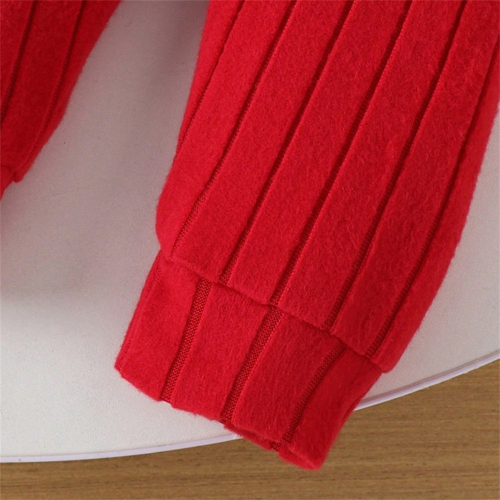 3PCS Cute Soft Cherry Print Long Sleeve Baby Set