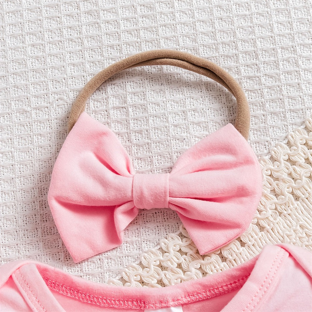 3PCS LOVE Letter Print Long Sleeve Baby Set