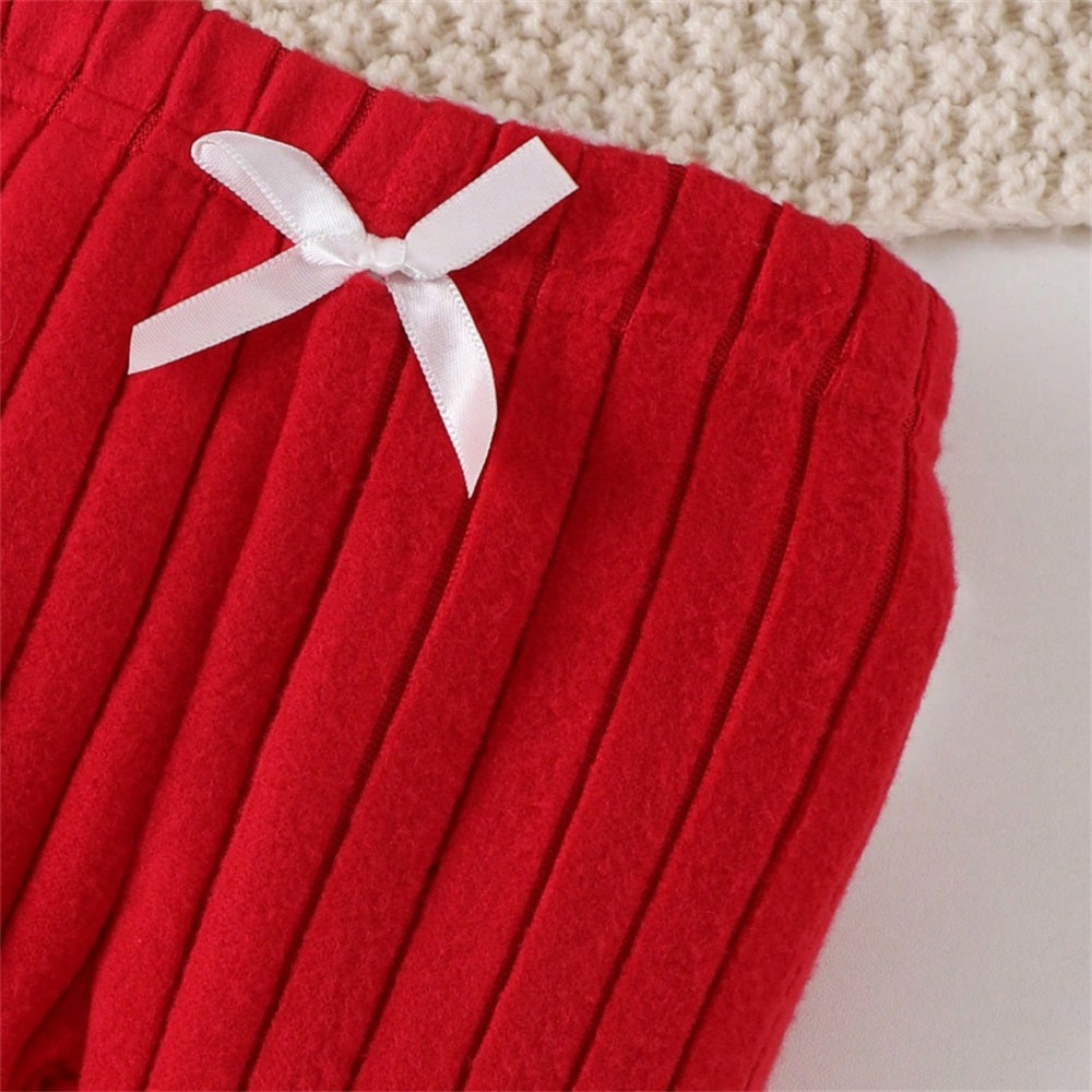 3PCS Cute Soft Cherry Print Long Sleeve Baby Set