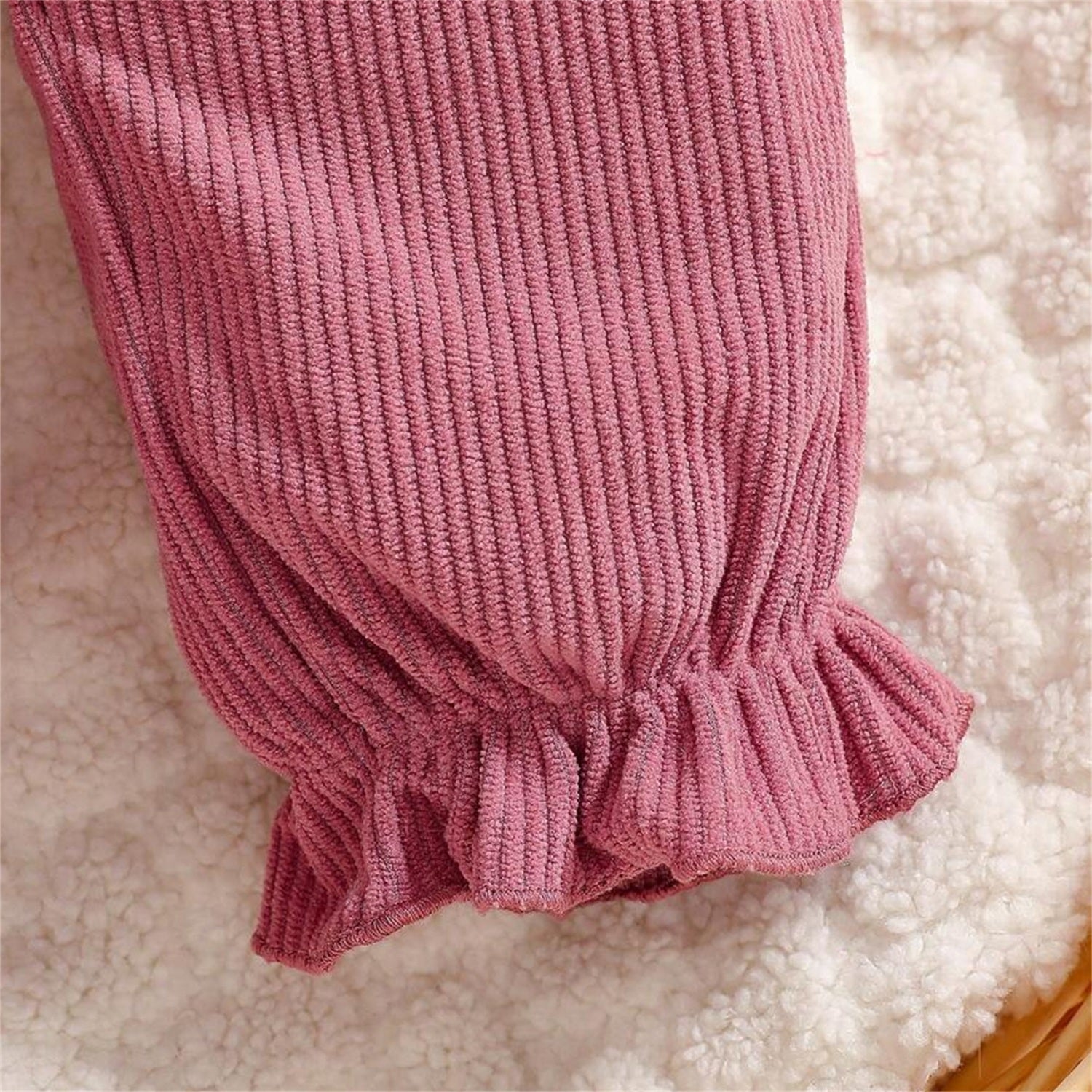 Grace Color Blocking Bubble Texture Long Sleeve Baby Jumpsuit