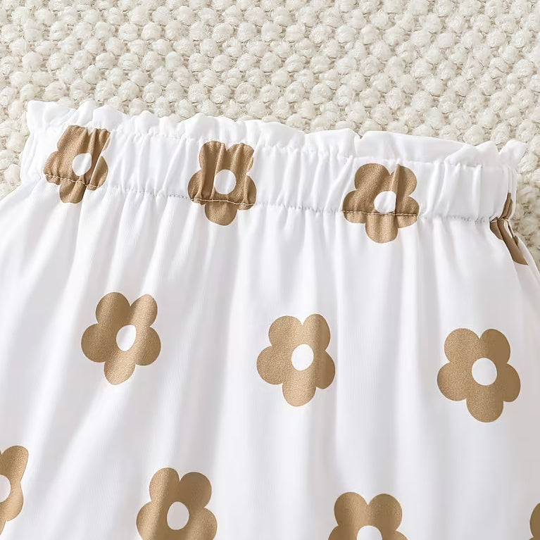 3PCS Winsome Floral Print Long Sleeve Baby Set