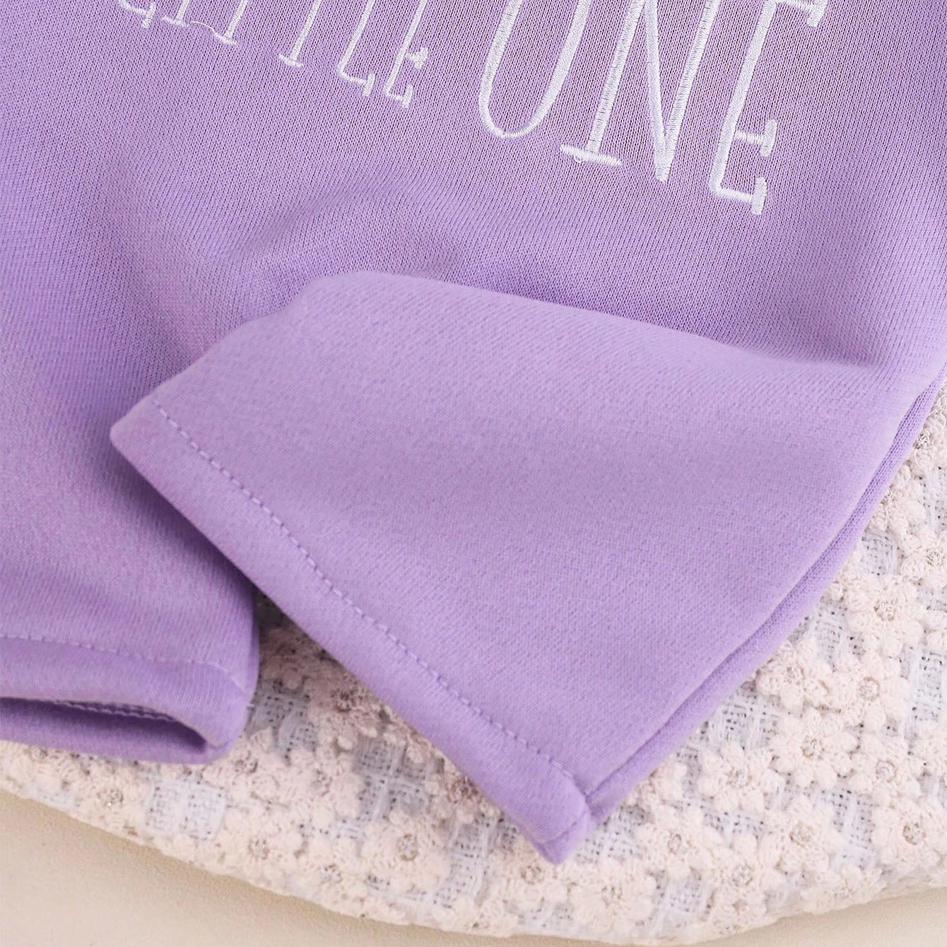 2PCS Sweet Little One Letter Print Long Sleeve Baby Jumpsuit