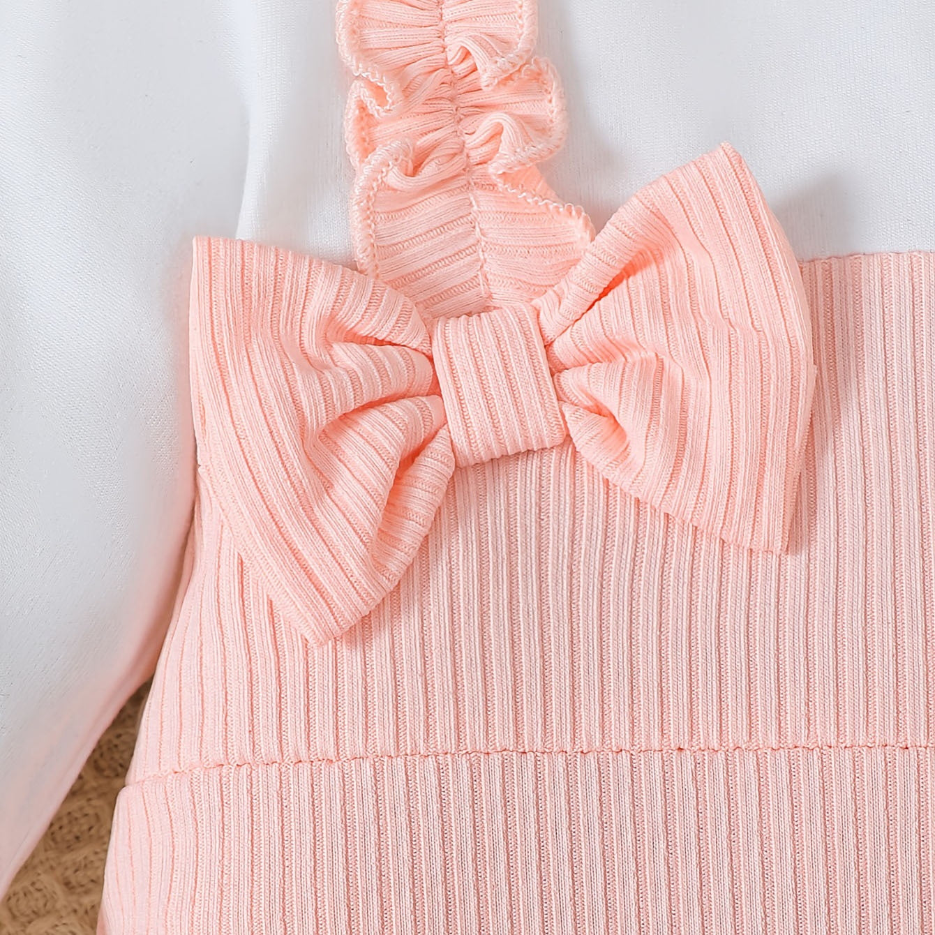 2PCS Lively Solid Color Baby Girl Jumpsuit