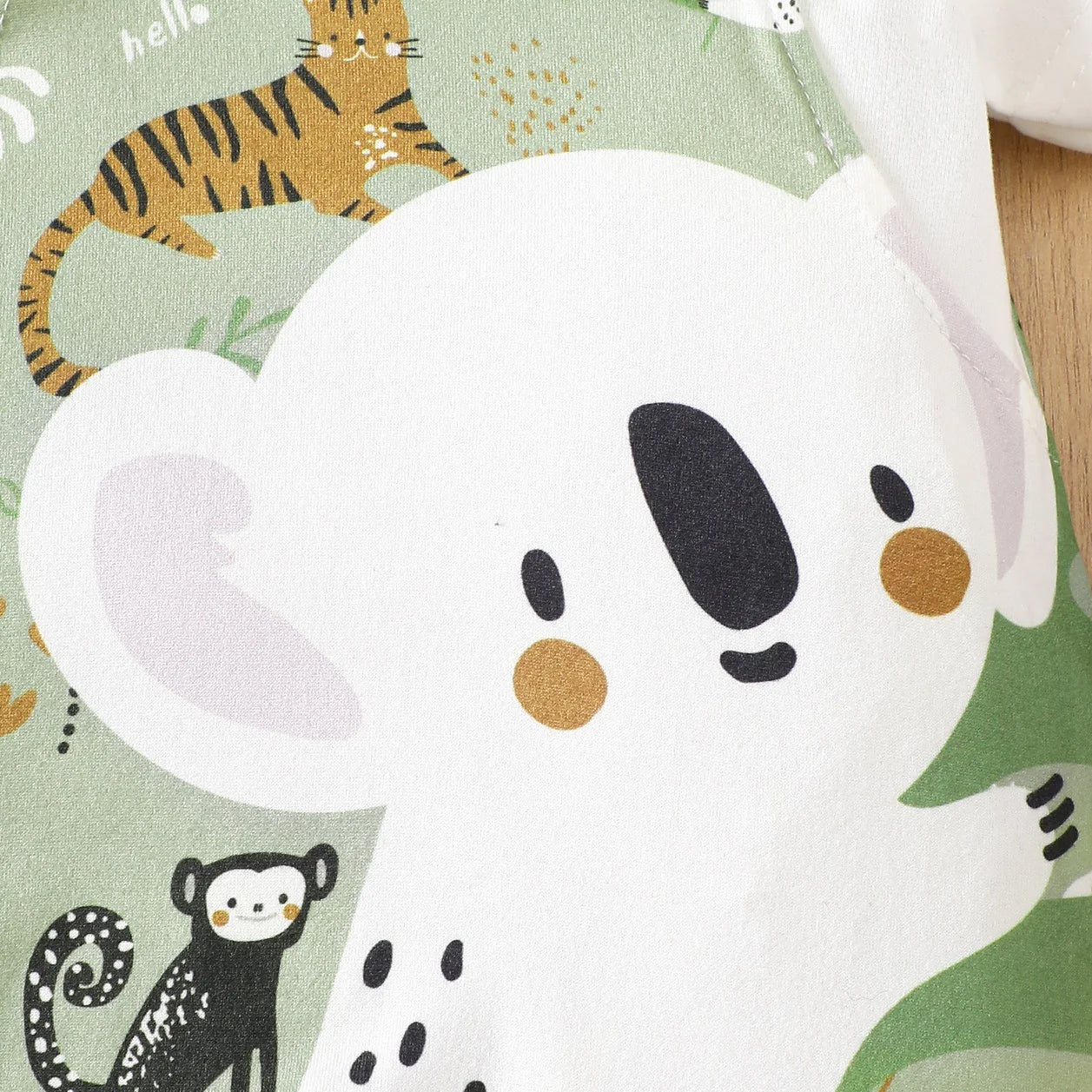 Adorable Koala Print Short Sleeve Baby Jumpsuit
