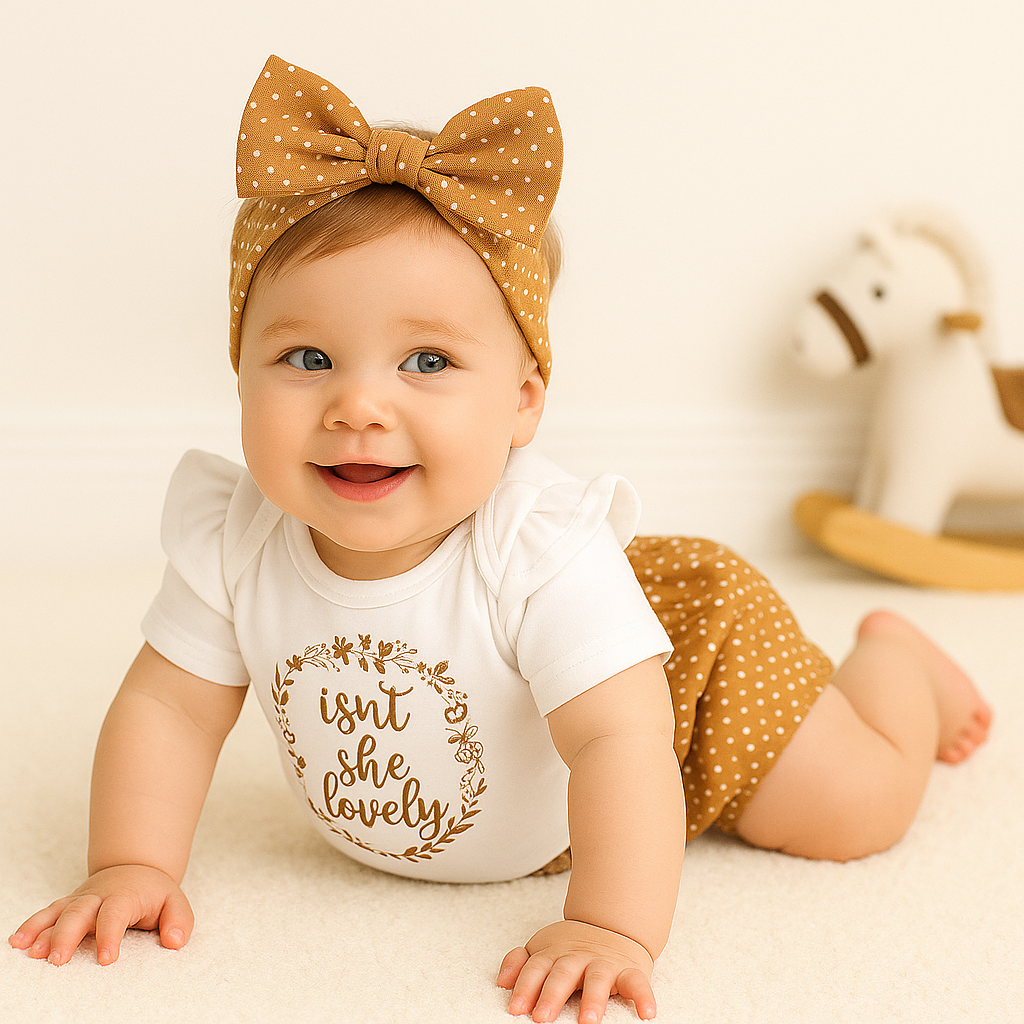 N'est-elle pas adorable - Ensemble pour bébé imprimé à pois