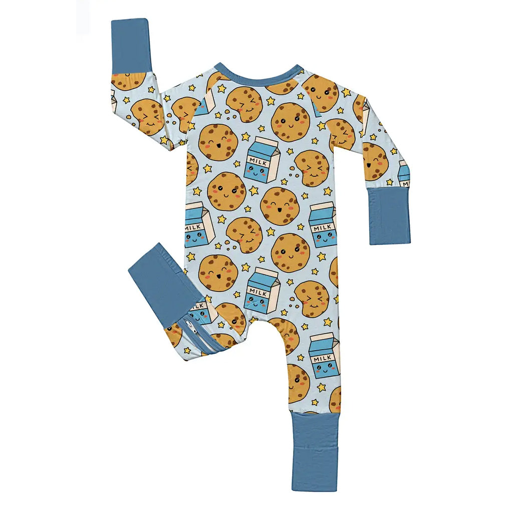 Cookie Printed Zipper Bamboo Viscose Baby Jumpsuit