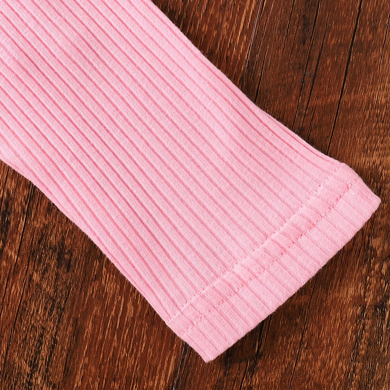 2PCS Heart Leopard Print Long Sleeve Baby Jumpsuit