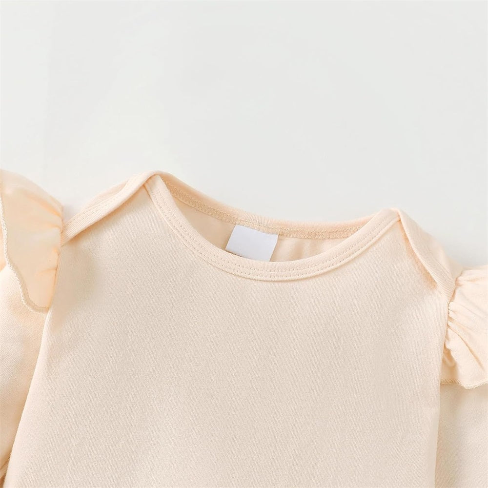 3PCS Comfy Floral Printed Long Sleeve Baby Set