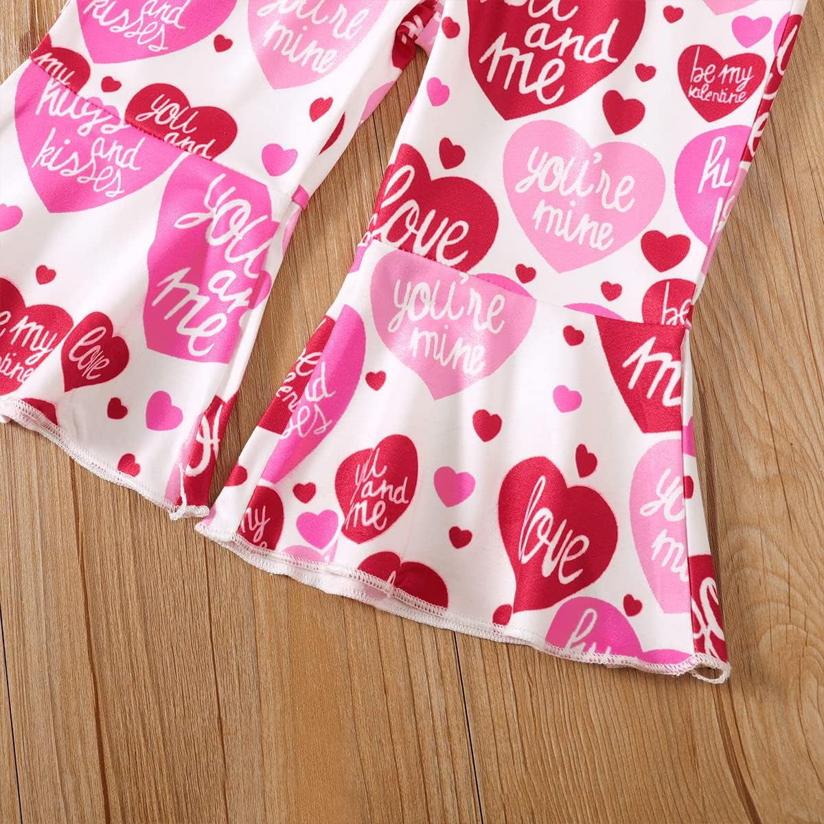 3PCS Classy My 1st Valentine's Day Letter Heart Print Baby Set