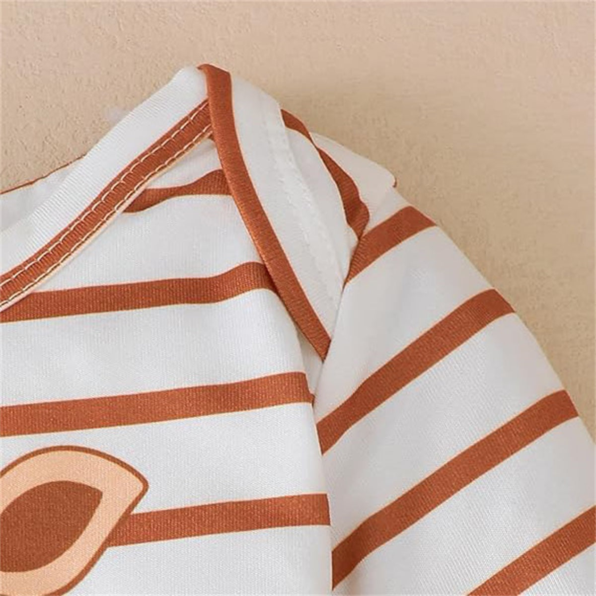 3PCS Giraffe Stripe Long Sleeve Printed Baby Set