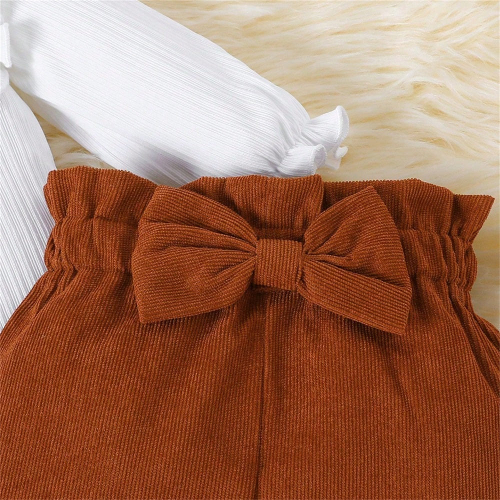 3PCS Cute Floral Print Long Sleeve Baby Set