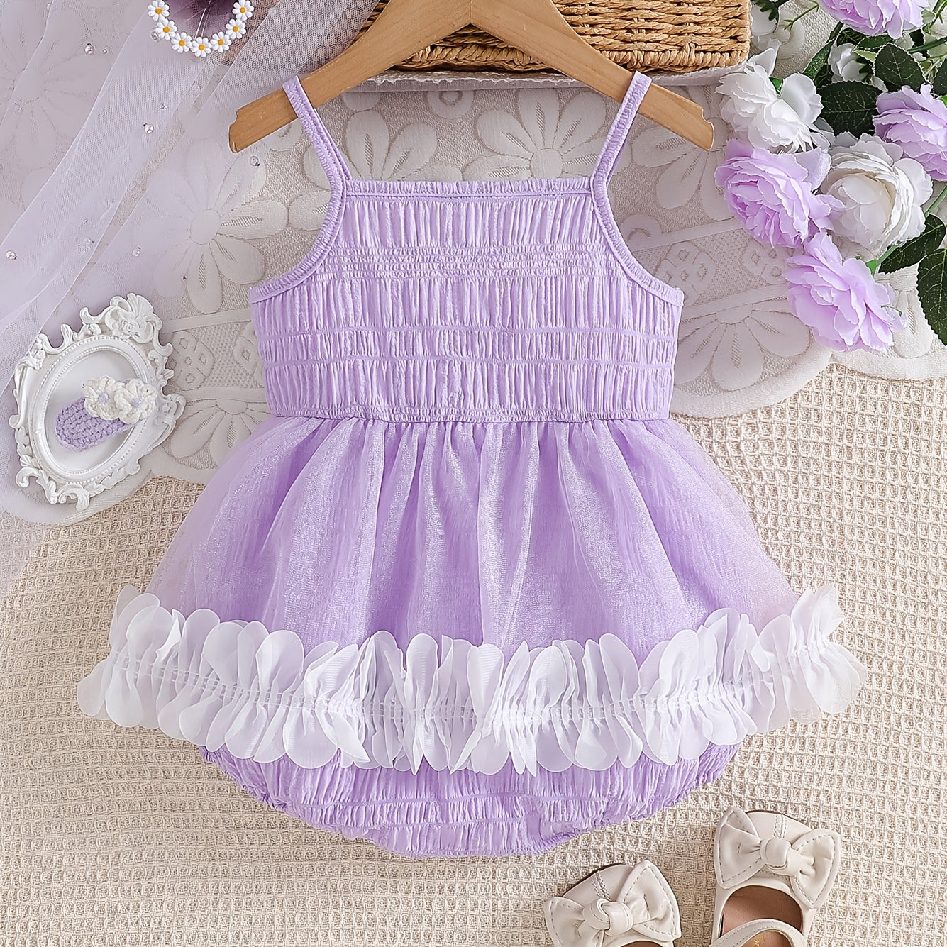 Cozy Solid Color Sleeveless Baby Romper
