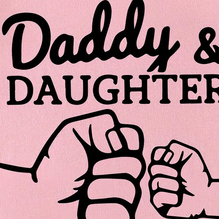 Daddy Daughter Best Friends For Life Letter Printed Baby Jumpsuit