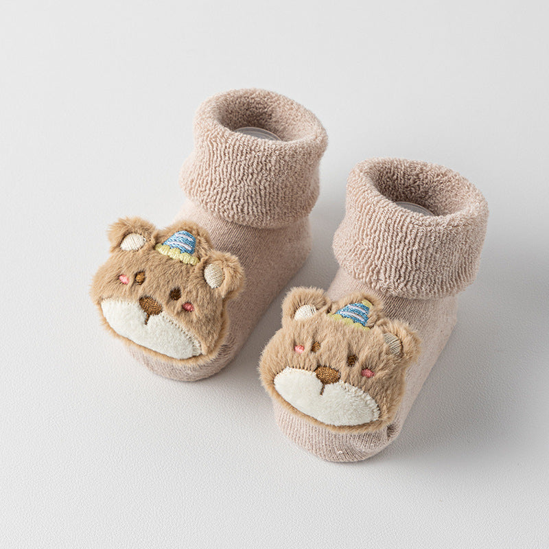 Thick Warm Plush 3D Animal Decor Baby Socks