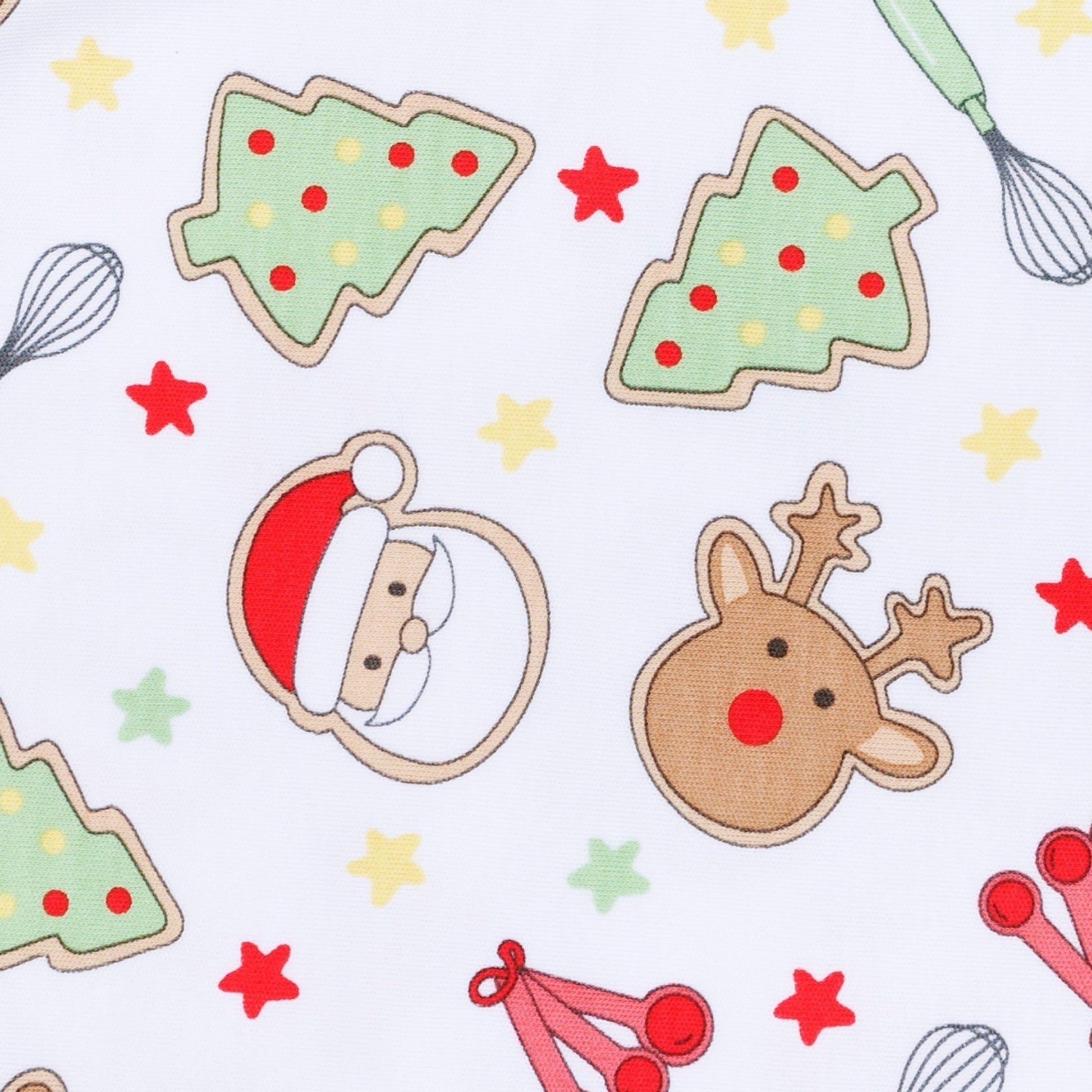 Christmas Santa Claus Elk Printed Zipper Baby Jumpsuit