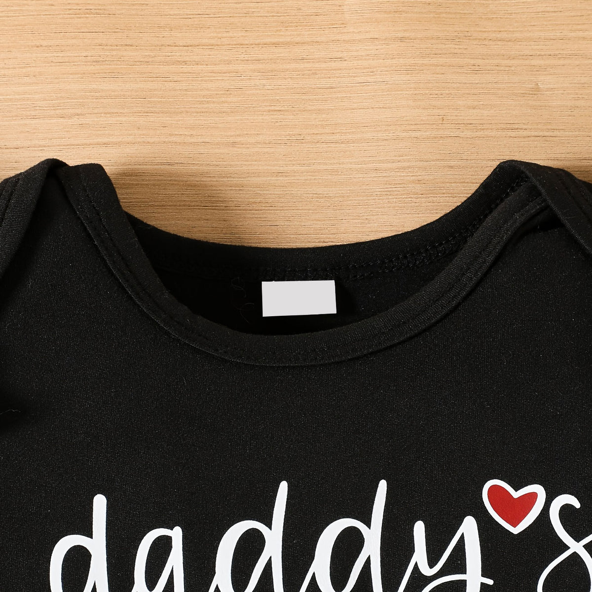 2PCS Stylish Daddy's Girl Letter Heart Print Long Sleeve Baby Set