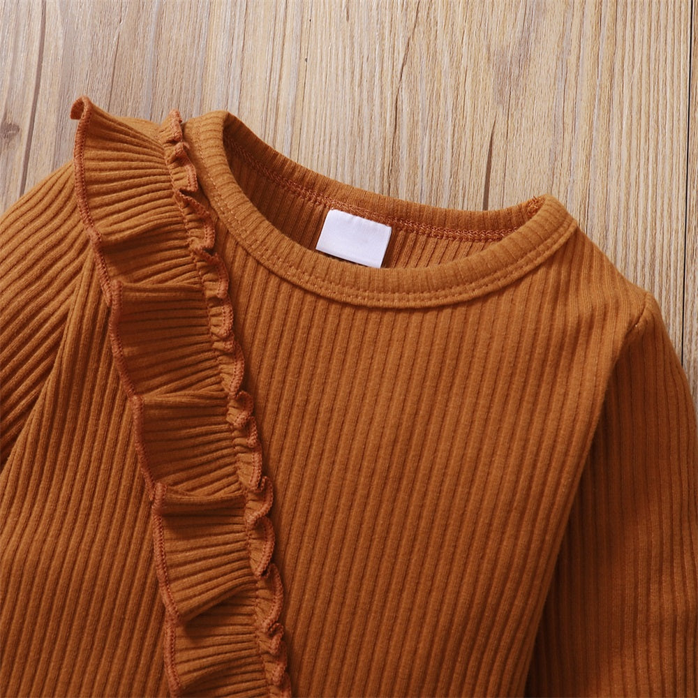 3PCS Casual Floral Print Long Sleeve Baby Set