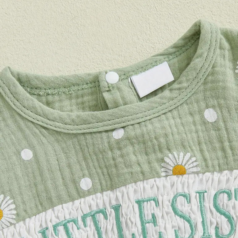 Summer Daisies Printed Short Sleeve Baby Romper