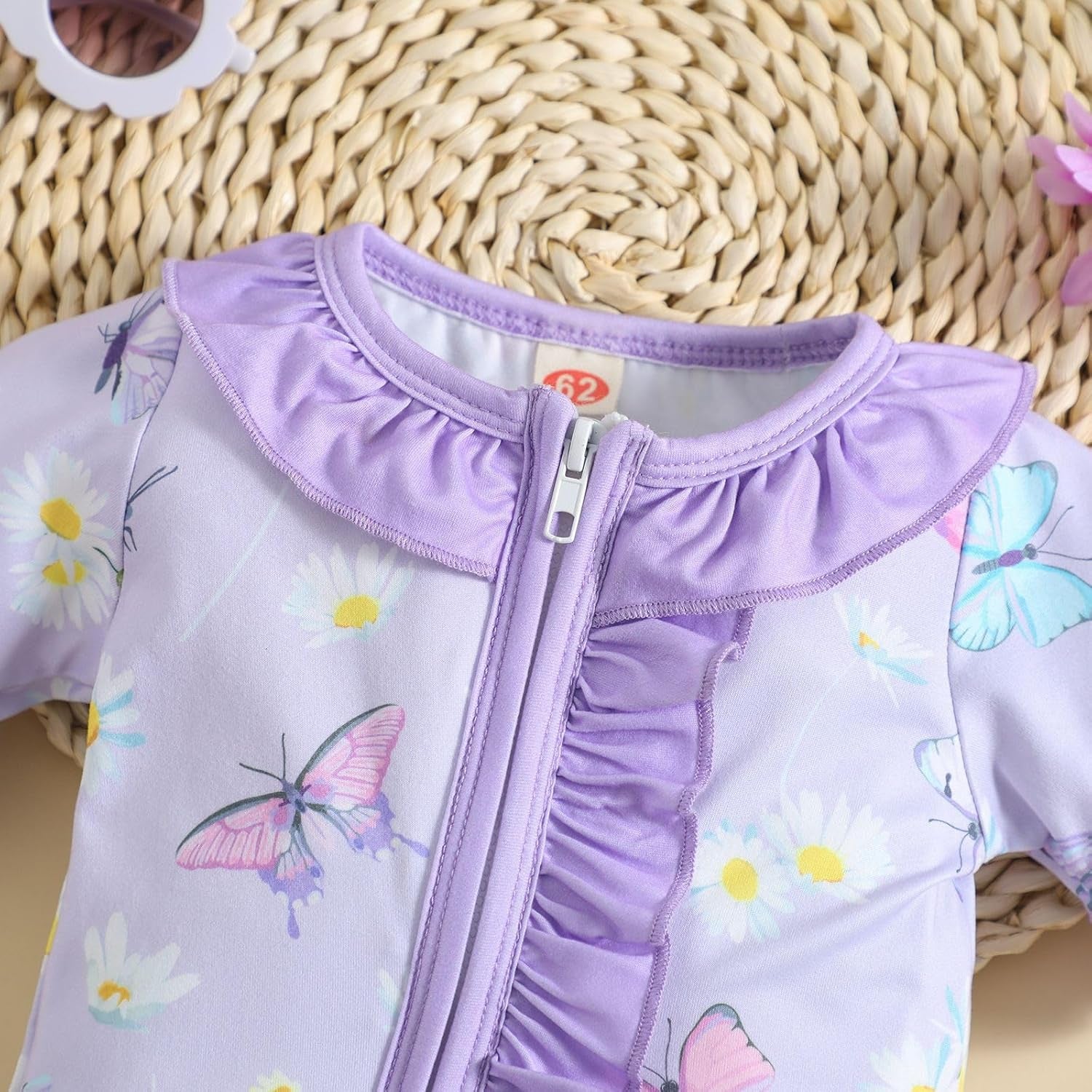 Pretty Butterfly Floral Printed Baby Jumpsuit