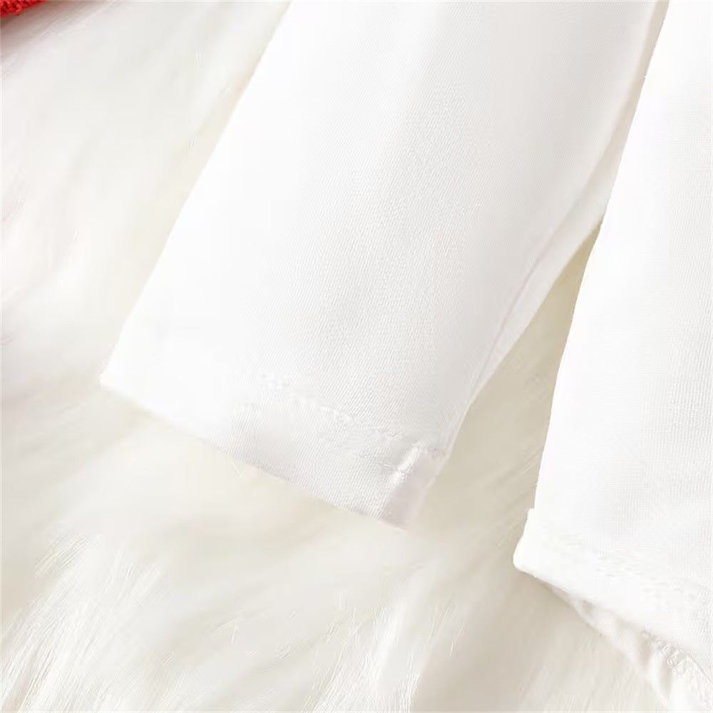 3PCS Merry Christmas Letter Plaid Print Long Sleeve Baby Set
