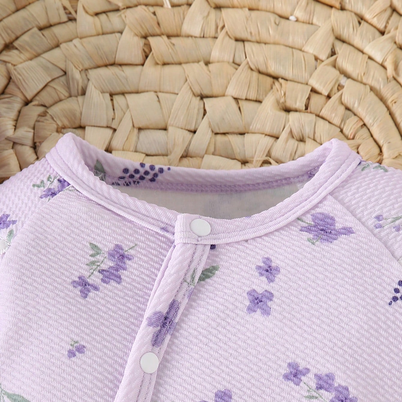 Charming Floral Printed Long Sleeve Baby Girl Jumpsuit