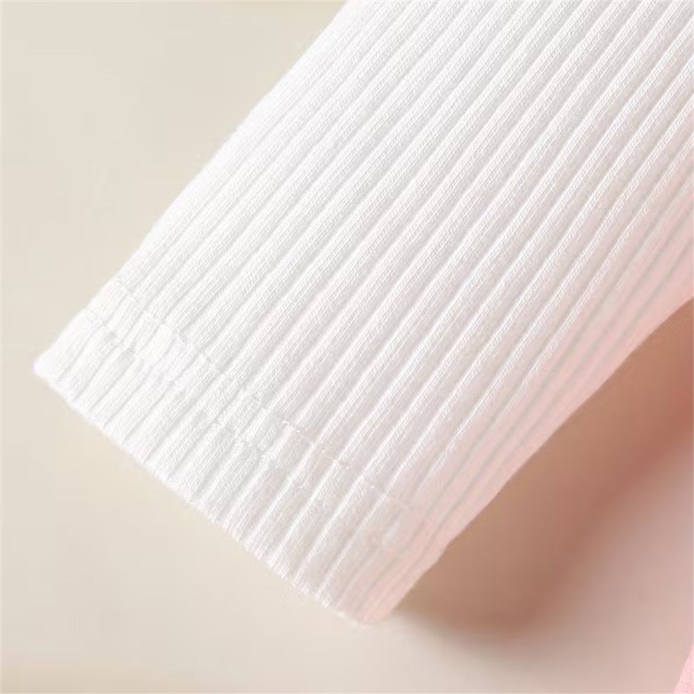 2PCS 3D Floral Print Long Sleeve Baby Romper