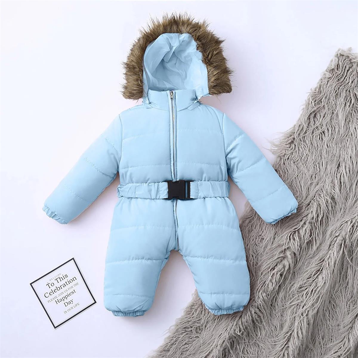 Snowsuit Hooded Long Sleeve Windproof Winter Baby Jumpsuit