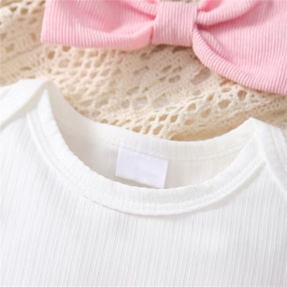 3PCS Cute Watermelon Decoration Short Sleeve Baby Overalls Set