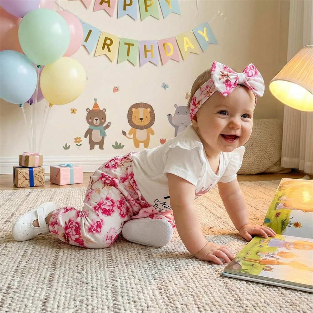 3PCS The Princess Has Arrived Letter Floral Print Short Sleeve Baby Set