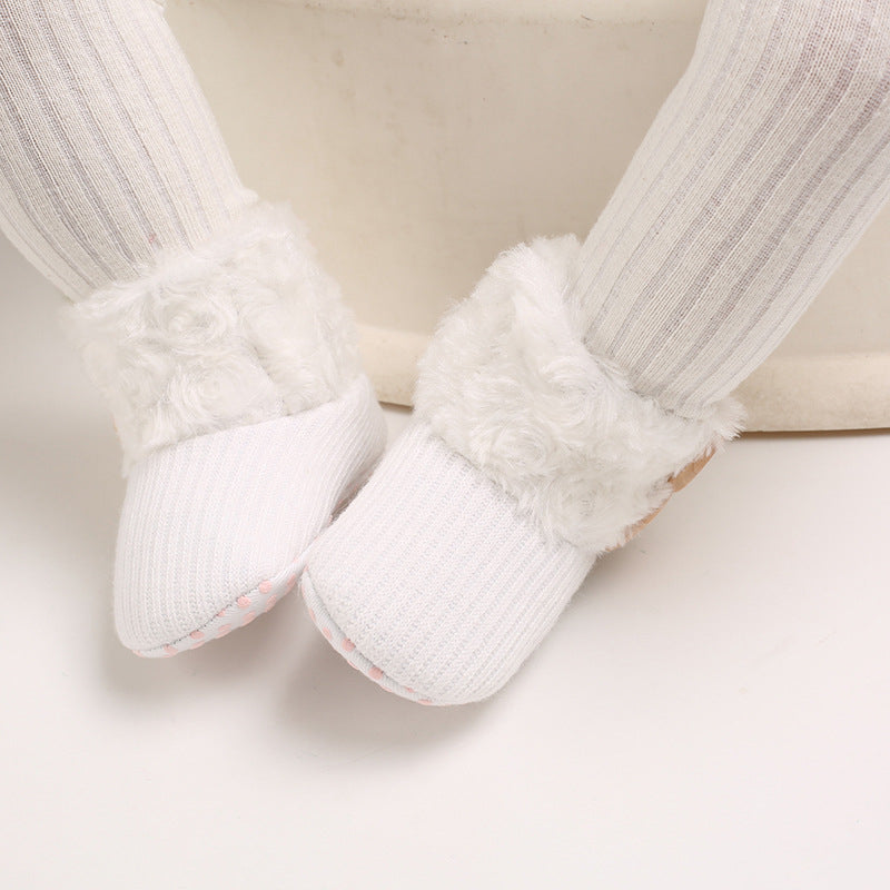 Baby Fleece-Lined Warm Soft Sole Prewalker Snow Boots