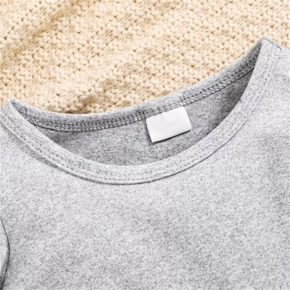 I Love My Nana Letter Print Long Sleeve Baby Jumpsuit