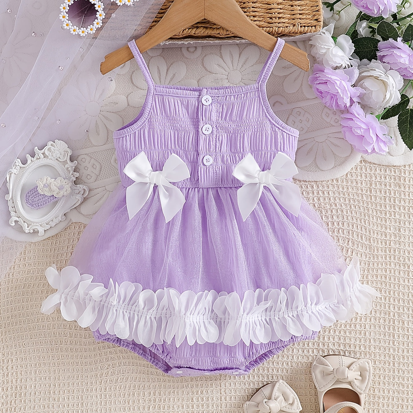 Cozy Solid Color Sleeveless Baby Romper