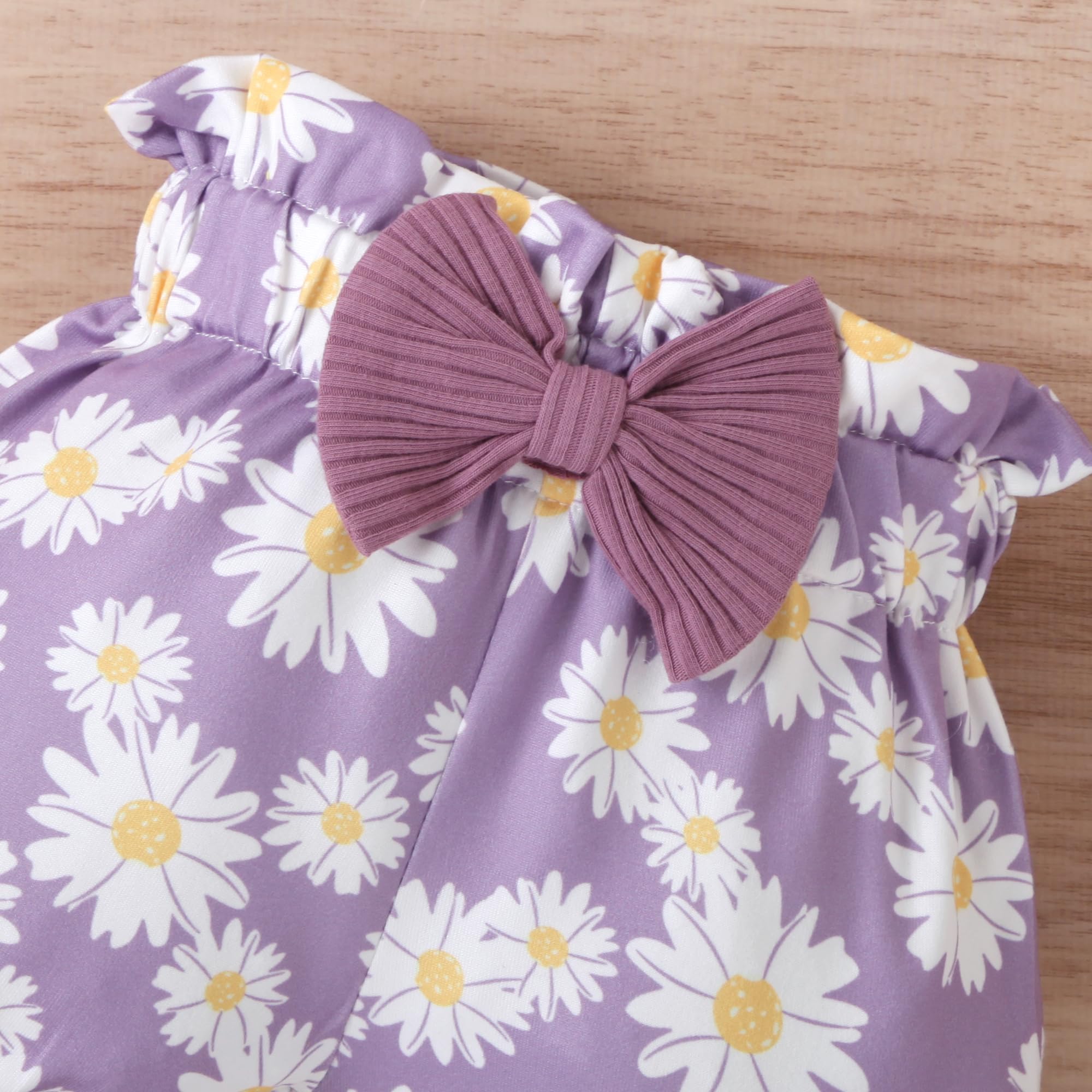 3PCS Pretty Floral Printed Sleeveless Baby Set