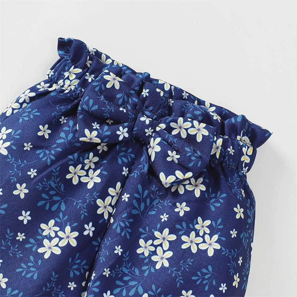 3PCS Comfy Floral Printed Long Sleeve Baby Set